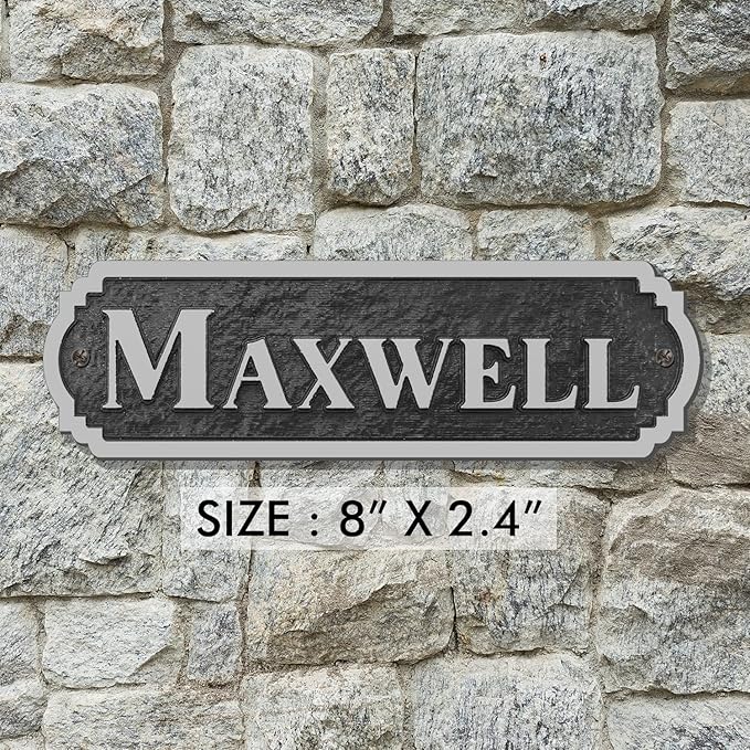 Acrylic Horse Stall Name Plate, 2.4" x 8" Personalized Stall Signs, UV Protected, Custom Pet Name Sign, All Weather Adhesive, Mounting (Silver, Style 5)