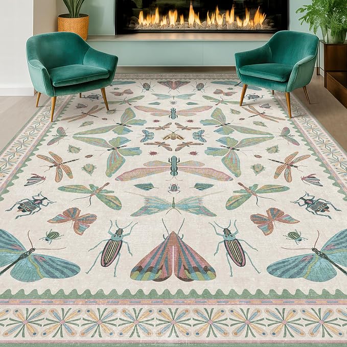 Green and Blue Rugs for Bedroom