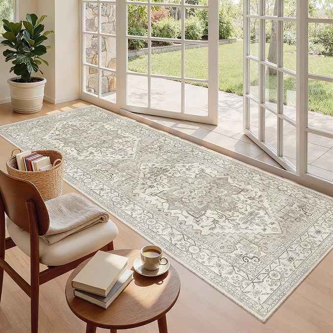 Madane Hallway Runner 3x8, Kitchen Rugs Washable Entryway Rug 8ft Vintage