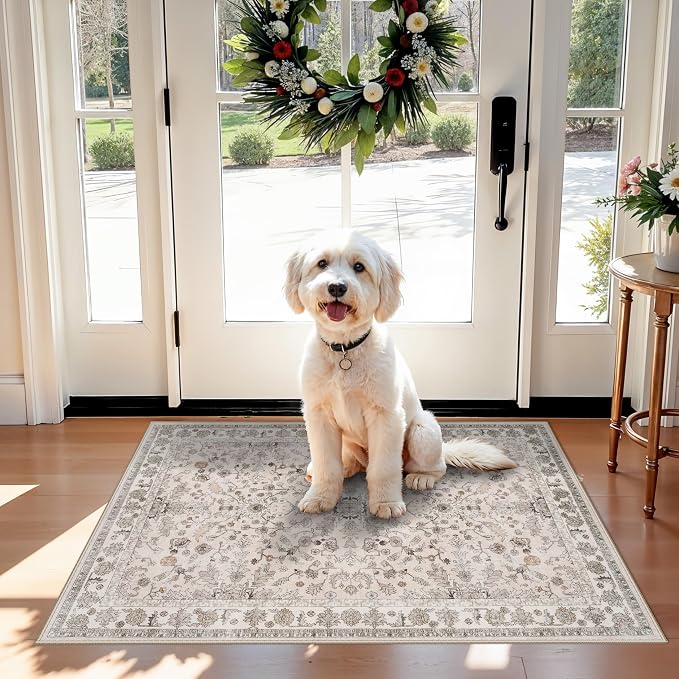 2x3 Non-Slip Washable Kitchen Rug – Boho Small Accent Rug