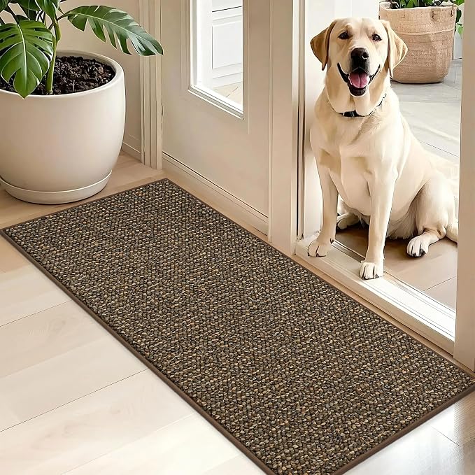 BEQHAUSE Dirt Trapper Door Mat 20" x 48", Non-Slip Washable Doormats Entrance