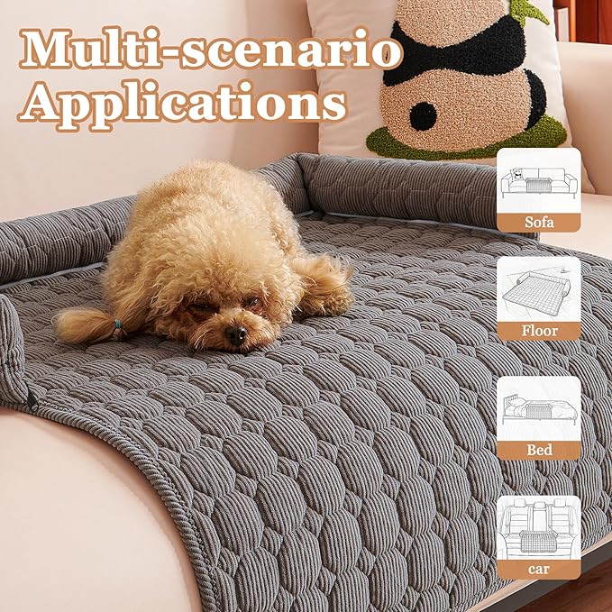 Dog Couch Bed Non Slip Dog Couch Cover Washable Non-Slip Pet Protector for Dogs & Cats, Soft Washable Dog Sofa Bed for Couch Sofa Chair & Bed