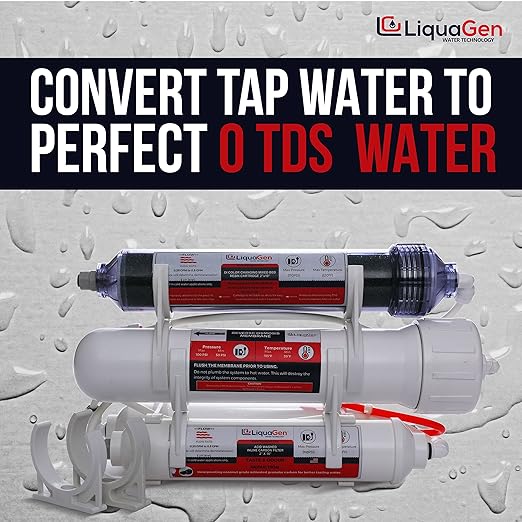 LiquaGen 4 Stage Reverse Osmosis and Deionization Portable Space Saver Water