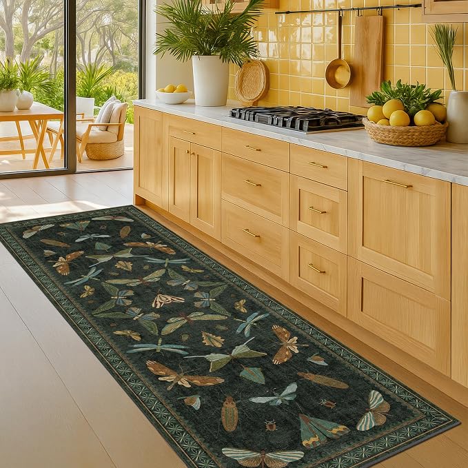 Hazo Haus Washable Insect 2x6 Runner Rug