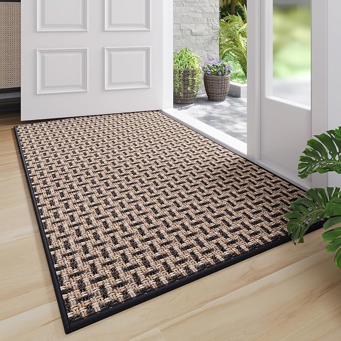 Indoor Door Mat Dirt 36x60 Resistant and Absorbent, Non-Slip Rubber Backing