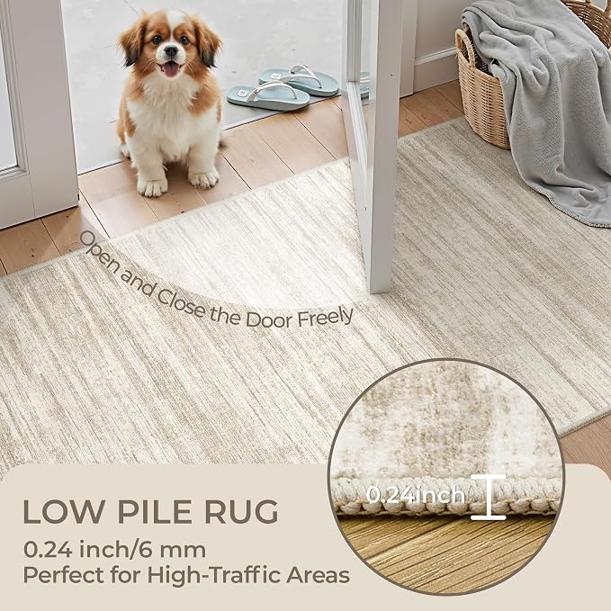 2x5 Rug Runner Washable for Entryway, Soft Bathroom Rugs