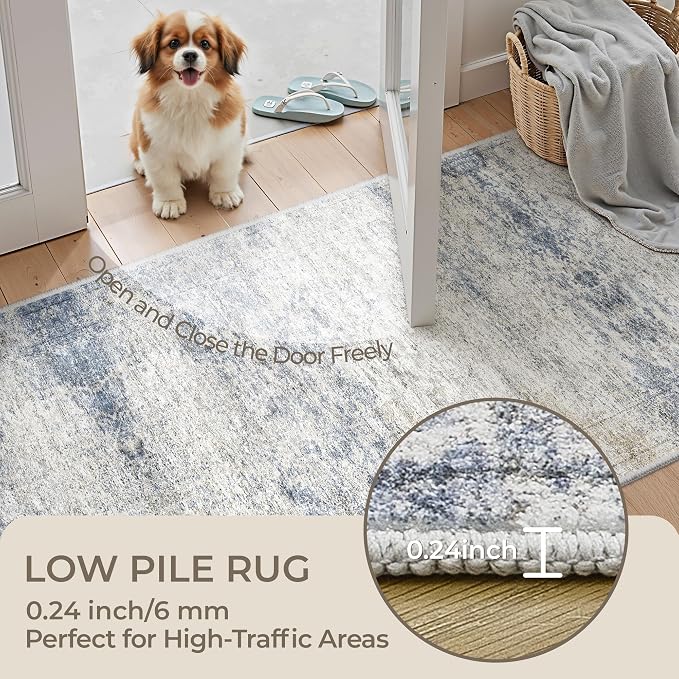 3x10 Runner Rug Non Slip Washable