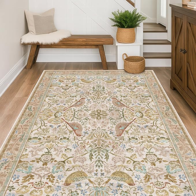 Washable Area Rugs 5x8 for Bedroom