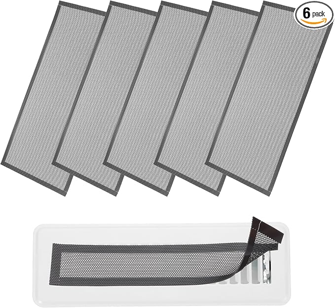 YOKIVE 6 Pcs Magnetic Floor Vent Covers, Floor Register Cover PVC Mesh Air Vent