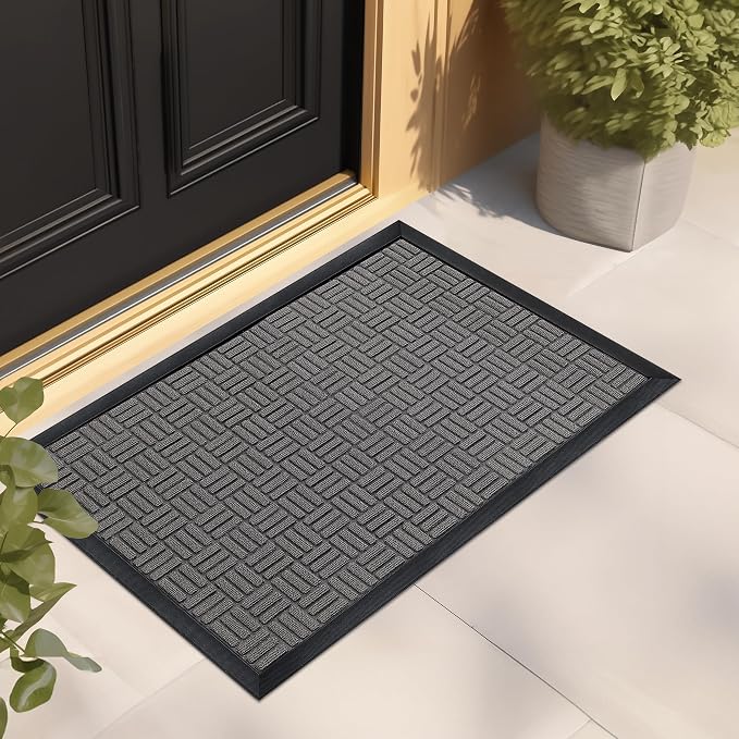 Mibao Front Door Mat, Heavy Duty Durable Welcome Mat