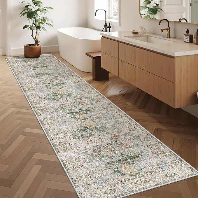 Madane Runner Rugs for Hallway 2x10 Long Washable Non-Slip Hallway Runner Rug