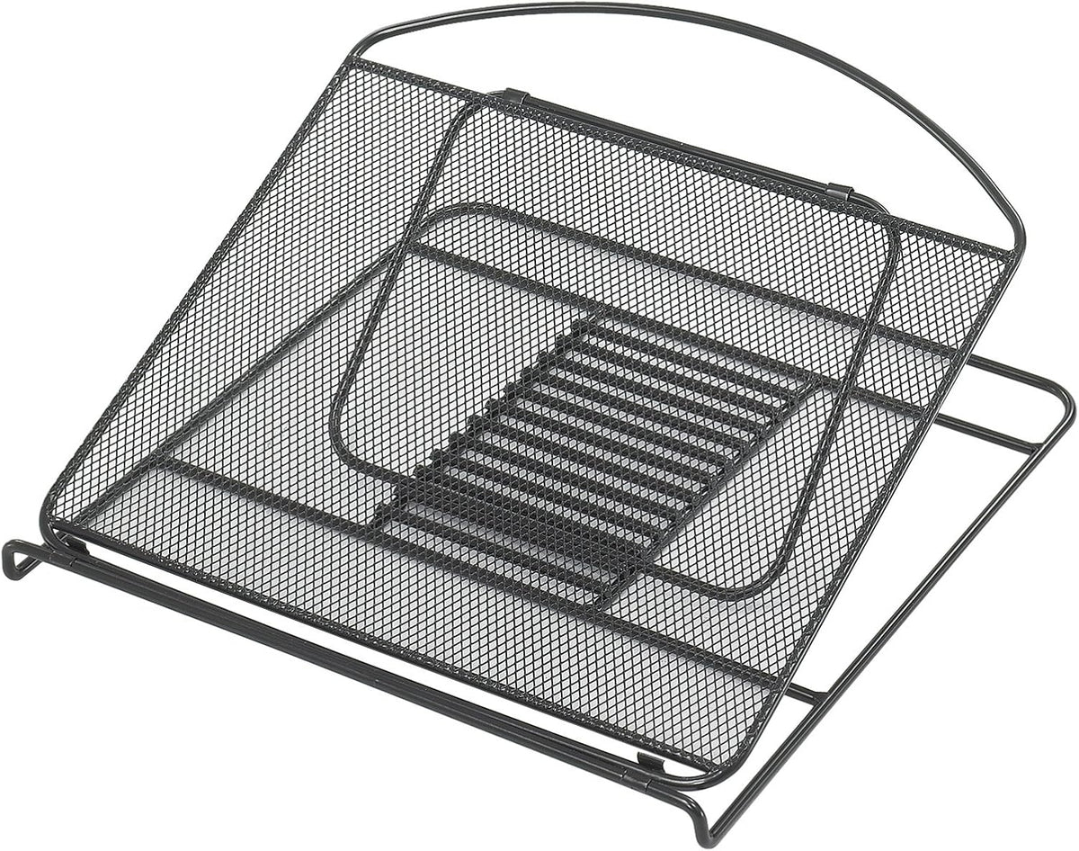 Safco 2161BL Onyx Mesh Adjustable Ventilated Tabletop Laptop Stand, Ergonomic Lift Stand' Black