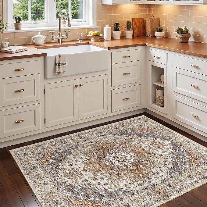 Madane Washable Entry Rug 3x4, Area Rugs