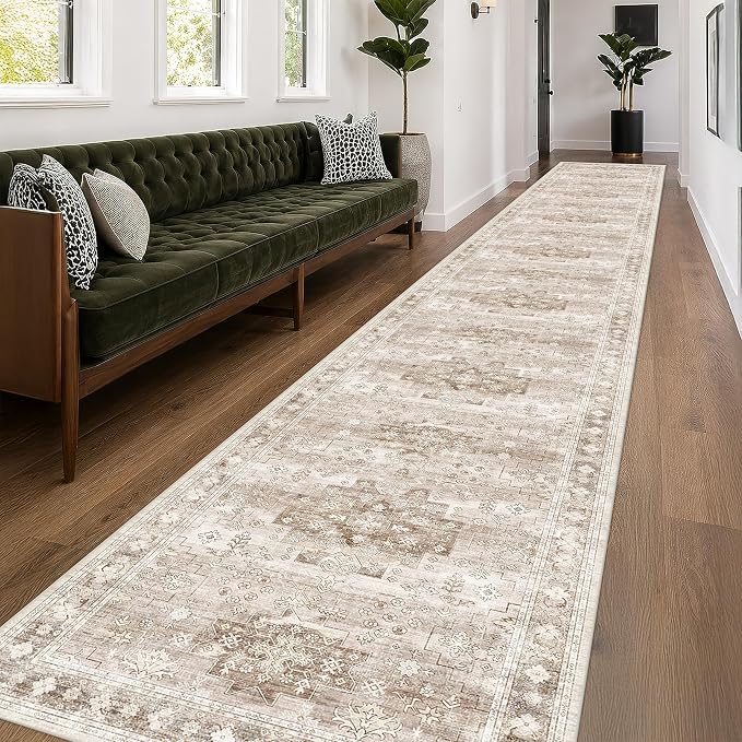 Hazo Haus Washable 3x20 Extra Long Runner Rug