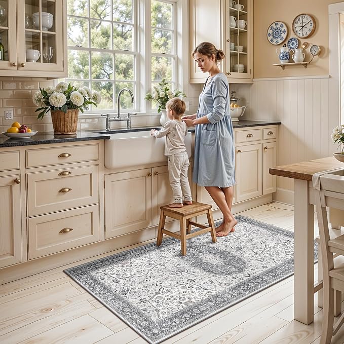Washable 2x4 Kitchen Sink Rugs: Washable Non-Slip Hardwood Floor Mat