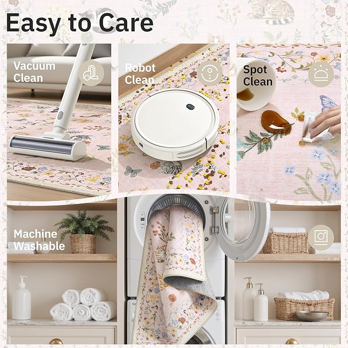 Soalmost Cat 6x9 Pink Area Rugs