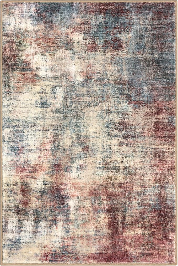 IOHOUZE Small Abstract Area Rug 2x3 Ft Entryway Rugs Washable Door Mat Indoor
