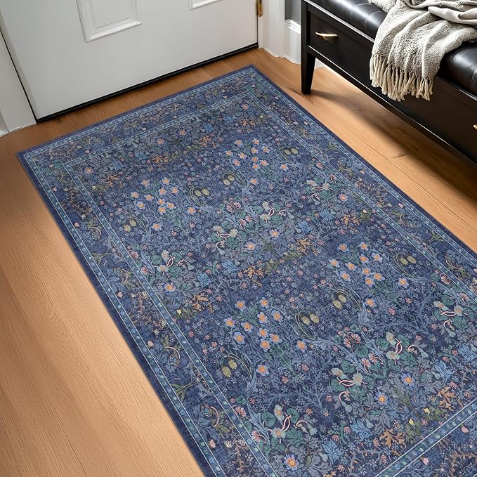 Vintage Dark Blue 4x6 Area Rugs