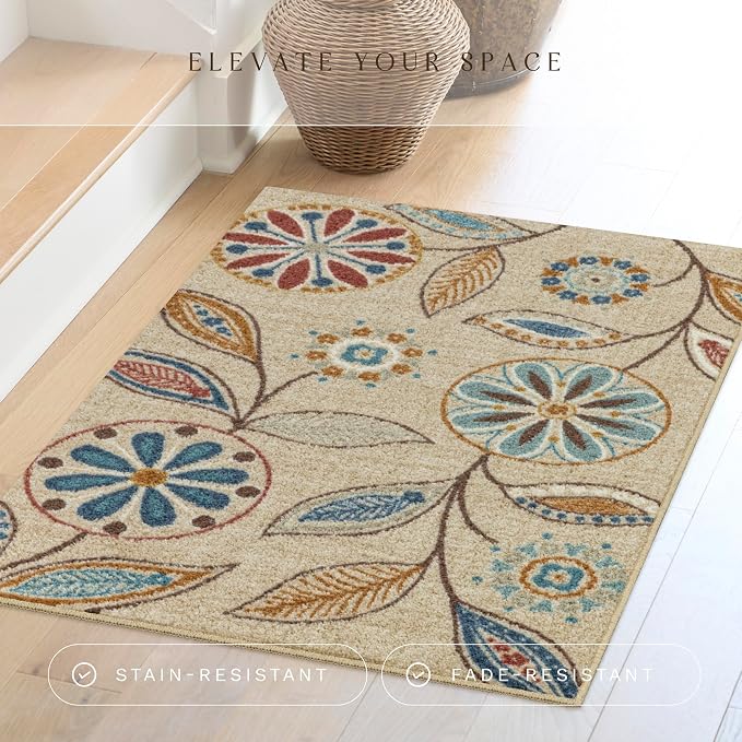 Maples Rugs Reggie Floral Kitchen Rug