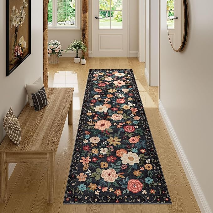 DUKINO Runner Rug, 2x7 Boho Kitchen Rug