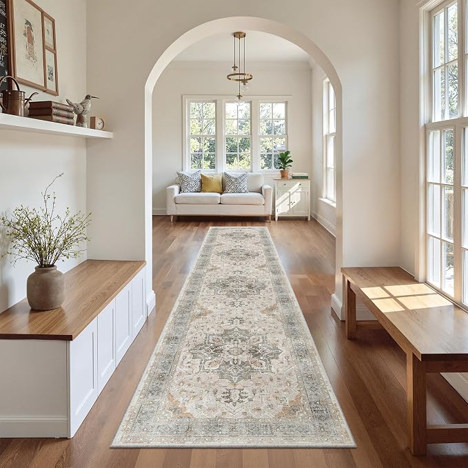 Madane Runner Rugs for Hallway 2x10 Long Washable Non-Slip Hallway Runner Rug