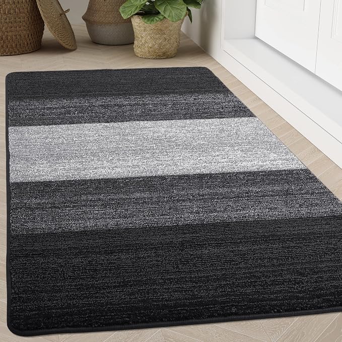 Kitinjoy Indoor Outdoor Door Mat, 71x47 Non-Slip Absorbent Dirt Trapper