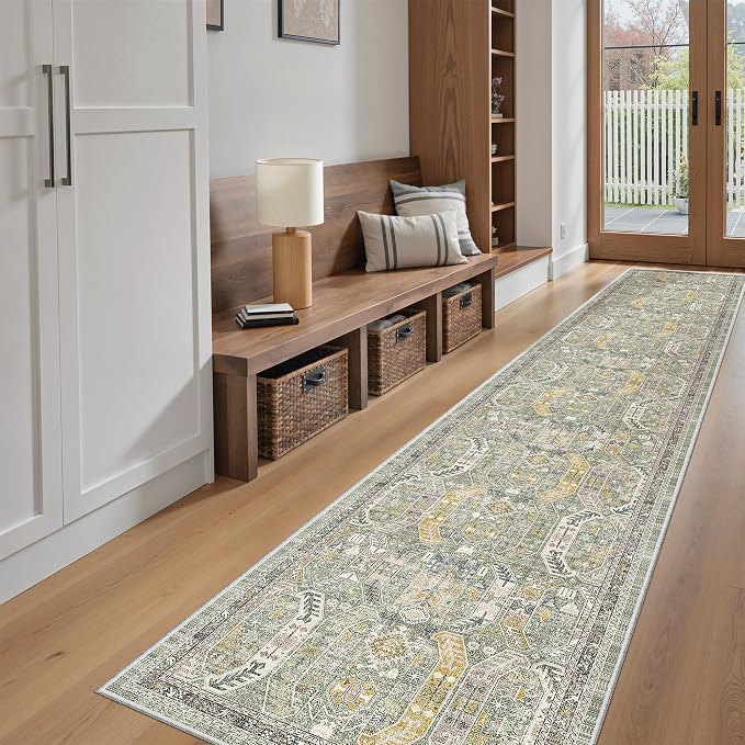 Madane Hallway Runner Rug 2x12, Extra Long Washable Runner Rugs