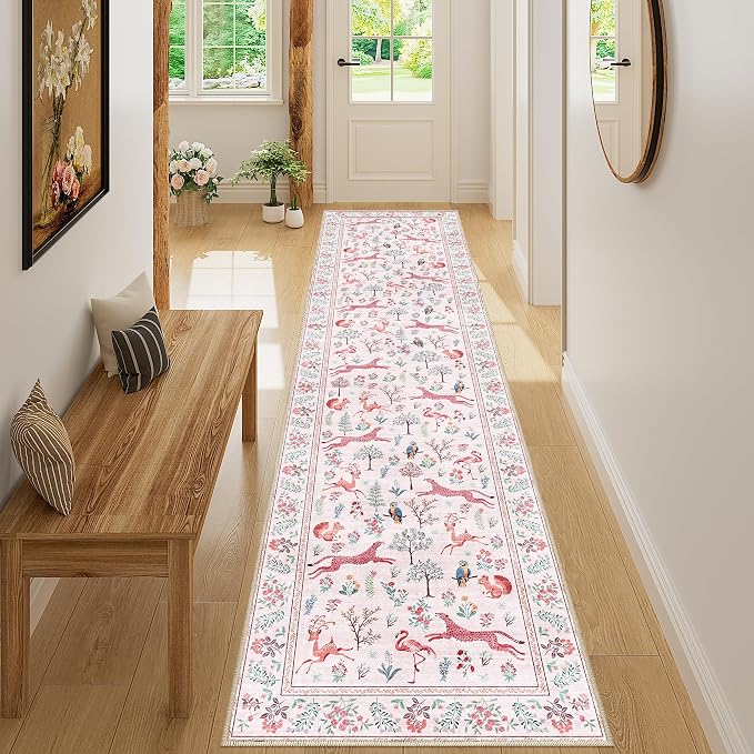 DUKINO Runner Rug, 2x8 Washable Kitchen Rugs