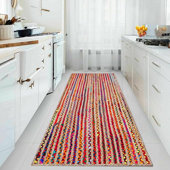 Hausattire Bohemian Braided Runner Rug 2'x6'
