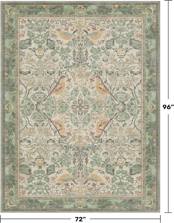 Hazo Haus Washable 6x8 Area Rug