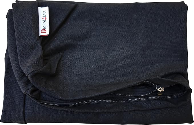 Dogbed4less XL Memory Foam Dog Bed Pillow with Waterproof Liner and Durable Pet Bed Canvas Cover 40X35 Inches, Black