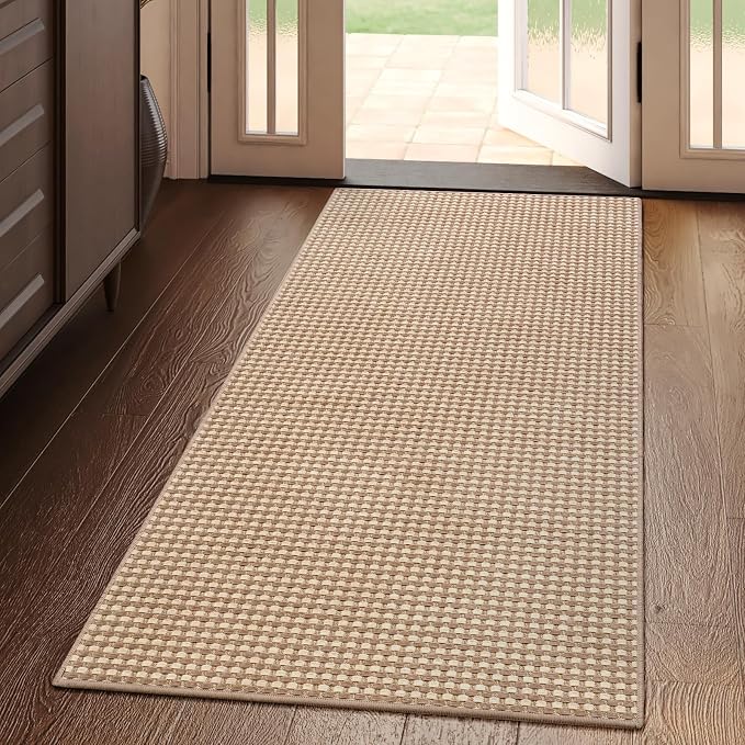 YDKGL 2x4 ft Entryway Rug Indoor Door Mat Non Slip Boho Woven Washable Area