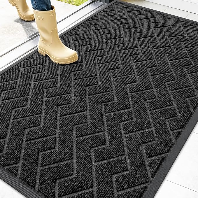 OLANLY Front Door Mat Indoor Outdoor Entrance, Waterproof All-Season,