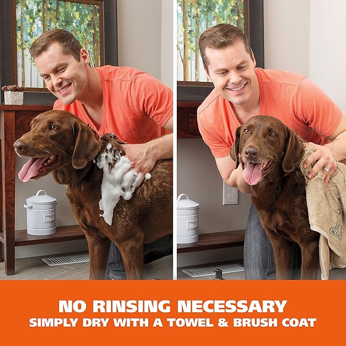 Wahl USA Pet Friendly Waterless No Rinse Shampoo for Animals - Coconut Lime Verbena Scent – Oatmeal Formula Cleans, Conditions, Detangles & Moisturizes Dogs Fur – 7.1 Oz - Model 820015A