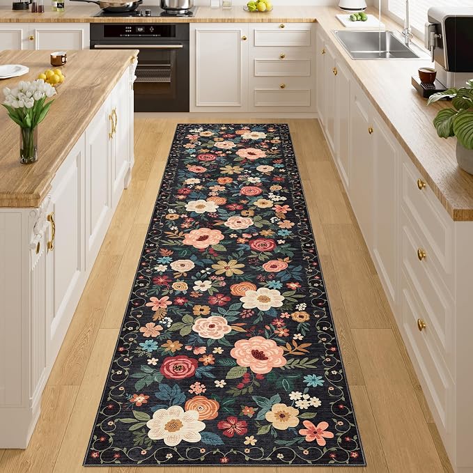 DUKINO 2x8 Runner Rug for Hallway, Washable Kitchen Runner Rug