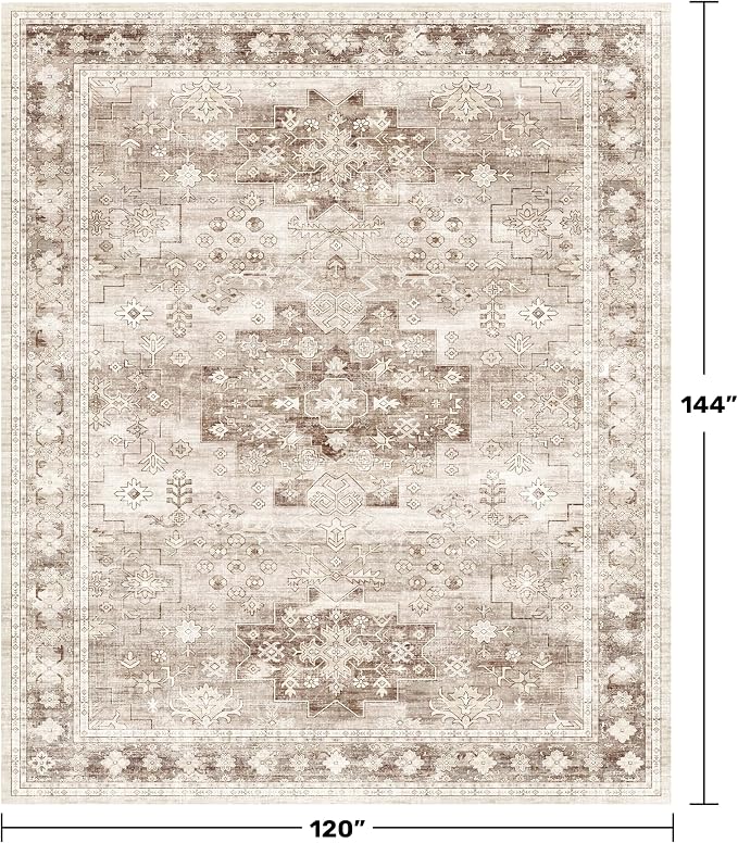 Boho Beige Rug for Living Room