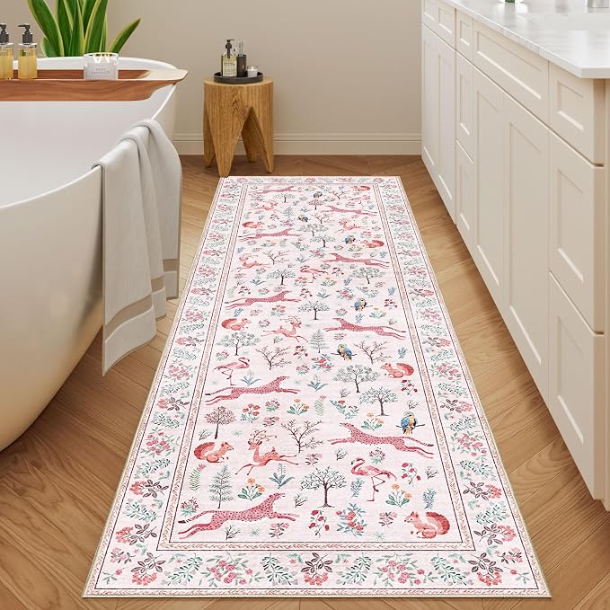 DUKINO 2x6 Rug for Hallway, Washable Kitchen Runner Rug