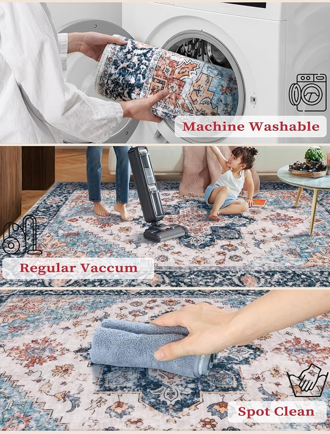 SERISSA Boho Washable Runner Rug