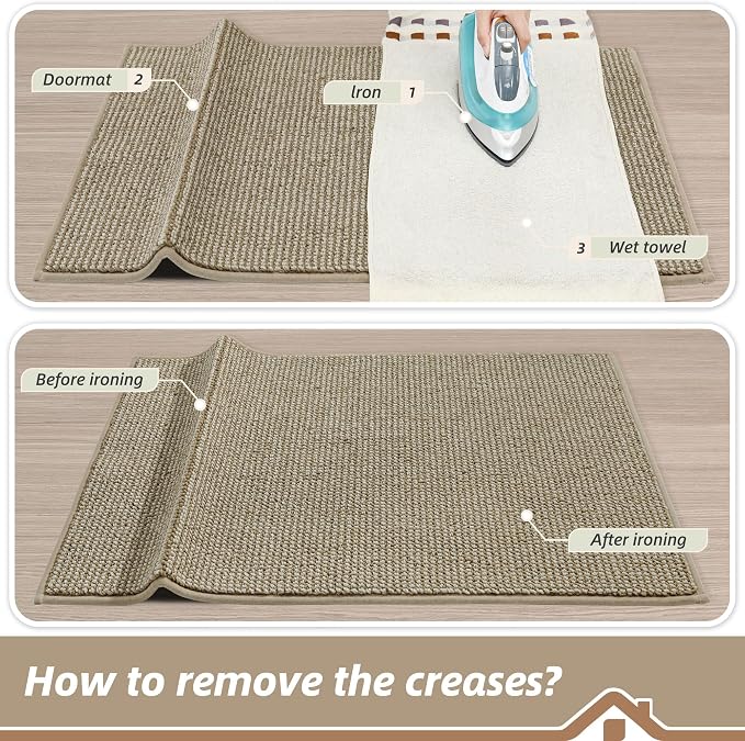 BEQHAUSE Dirt Trapper Door Mat 20" x 32", Non-Slip Washable Doormats Entrance