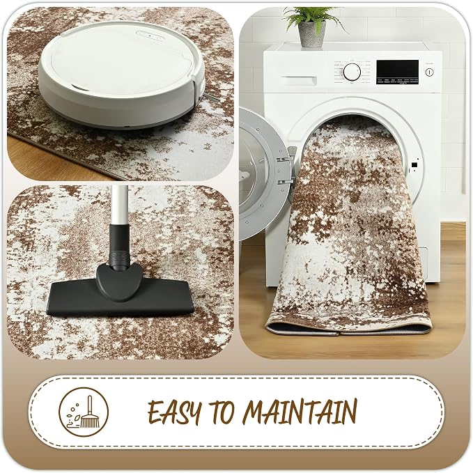 Brown Washable Rug 6x9 Area Rugs