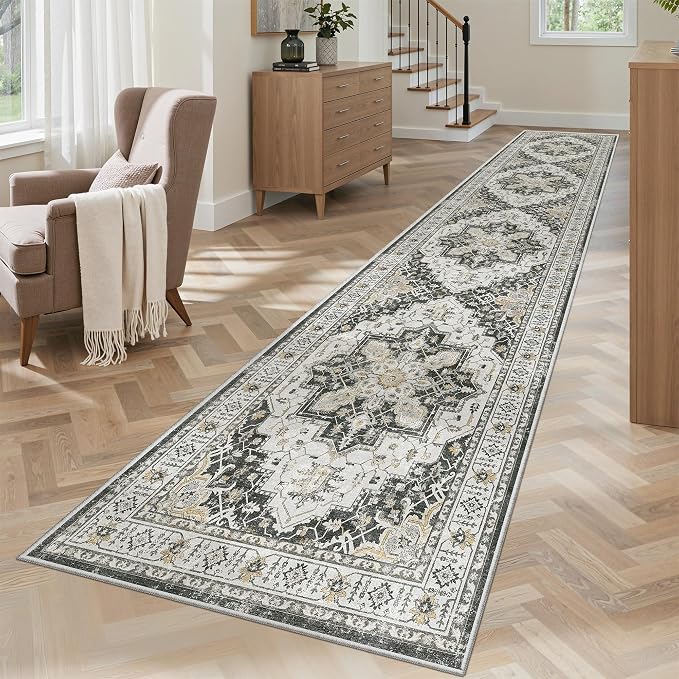 Madane Runner Rugs for Hallway 2x10 Long Washable Non-Slip Hallway Runner Rug