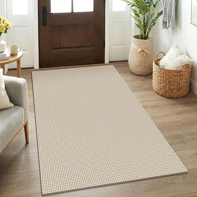 KOZYFLY Rugs for Entryway 3x5 ft Washable Area Rug Non Slip Rubber Backed Entry