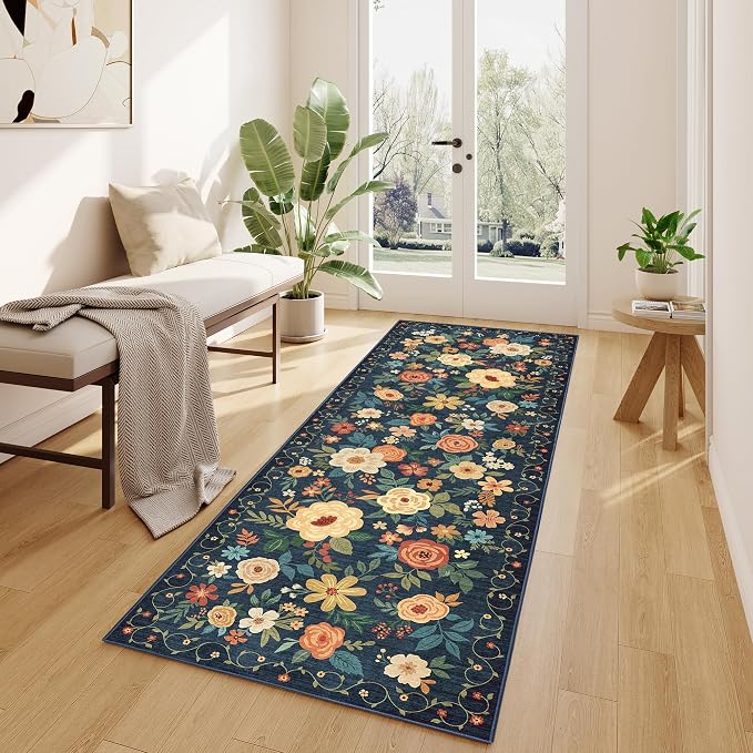 DUKINO 2x6 Runner Rug for Hallway, Washable Kitchen Runner Rug