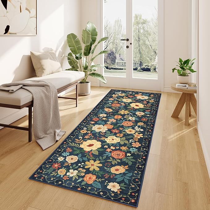 DUKINO Runner Rug, 2x10 Kitchen Hallway Carpet, Washable