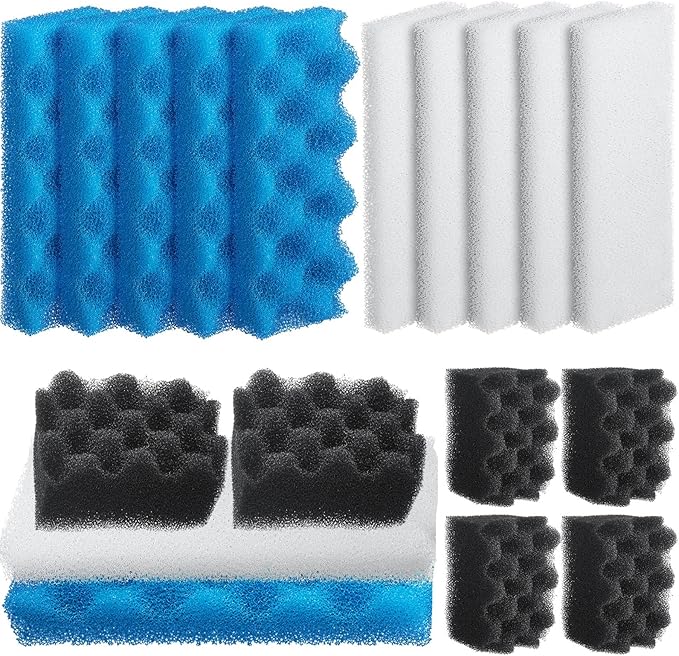 18 Pcs Compatible with 306/307 Bio Sponge Set Compatible with Aquarium Filters