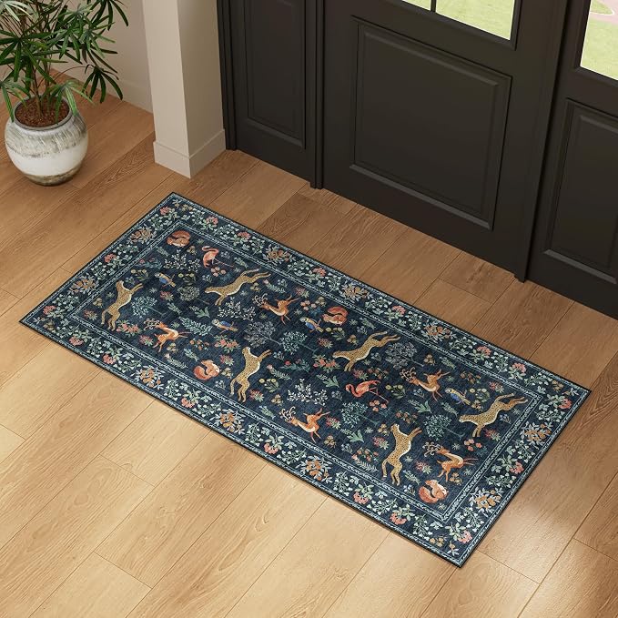 DUKINO 2x4 Rug for Hallway, Washable Kitchen Runner Rug