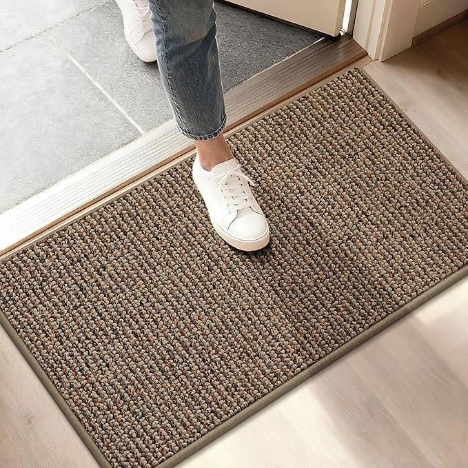 BEQHAUSE Dirt Trapper Door Mat 17" x 30", Non-Slip Doormats Washable Entryway