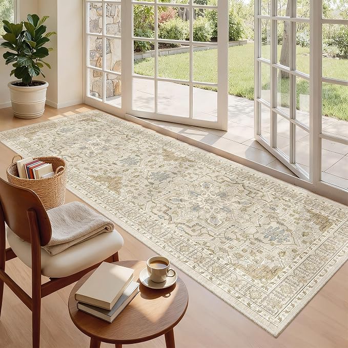 Madane Hallway Runner 3x8, Kitchen Rugs Washable Entryway Rug 8ft Vintage