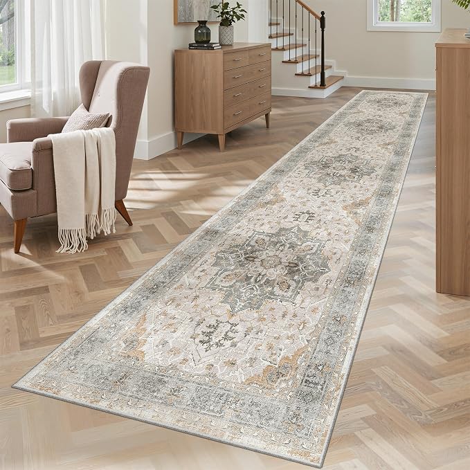 Madane Runner Rugs for Hallway 2x10 Long Washable Non-Slip Hallway Runner Rug