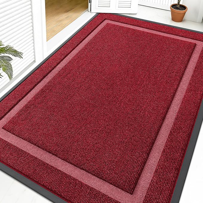 OLANLY Front Door Mat Indoor Outdoor Entrance, Waterproof All-Season,